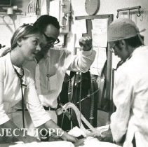 Gail Goodrich with counterpart on SS HOPE